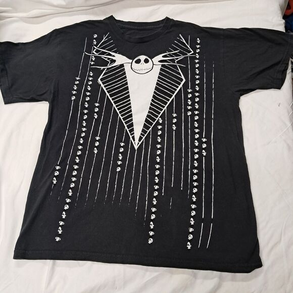 Disney SHIRT M Jack Skellington Tux Nightmare Before Christmas Vtg 90s Y2k Goth - Picture 1 of 11
